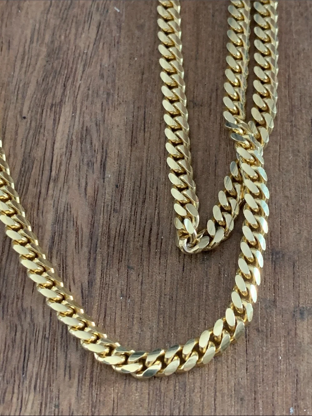 24” Italian Made, Cuban Link, Lobster Clasp, Gold Vermeil, 22.8 gram Necklace